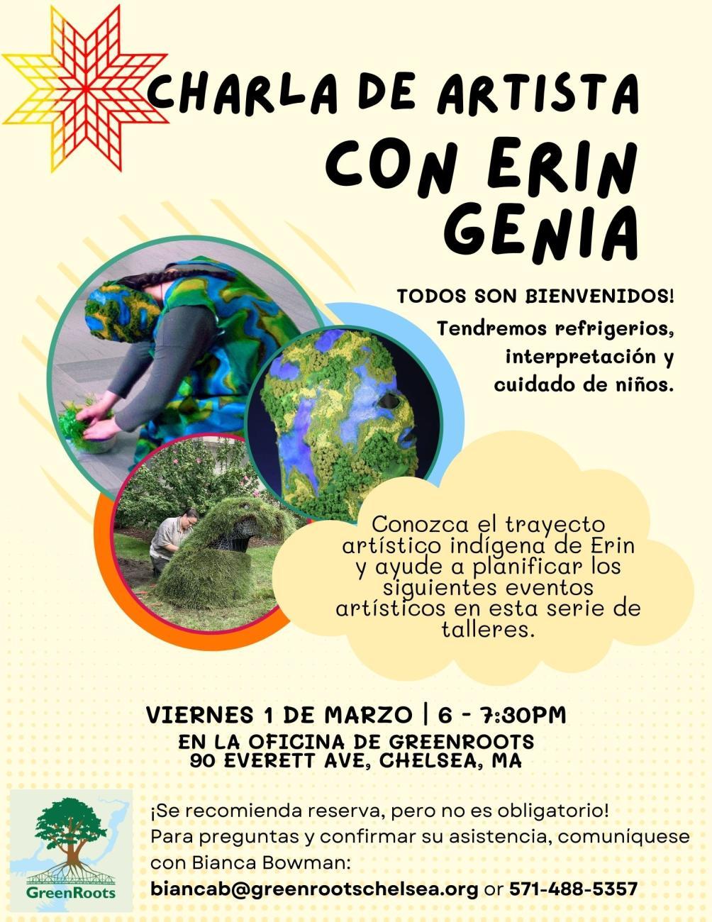 Volante con la información del evento.