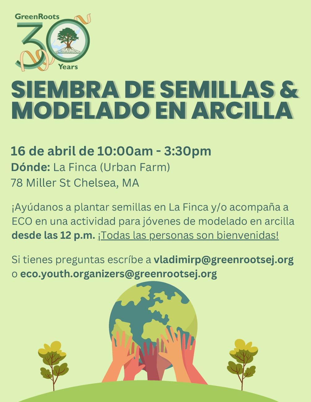 Volante con la información del evento.