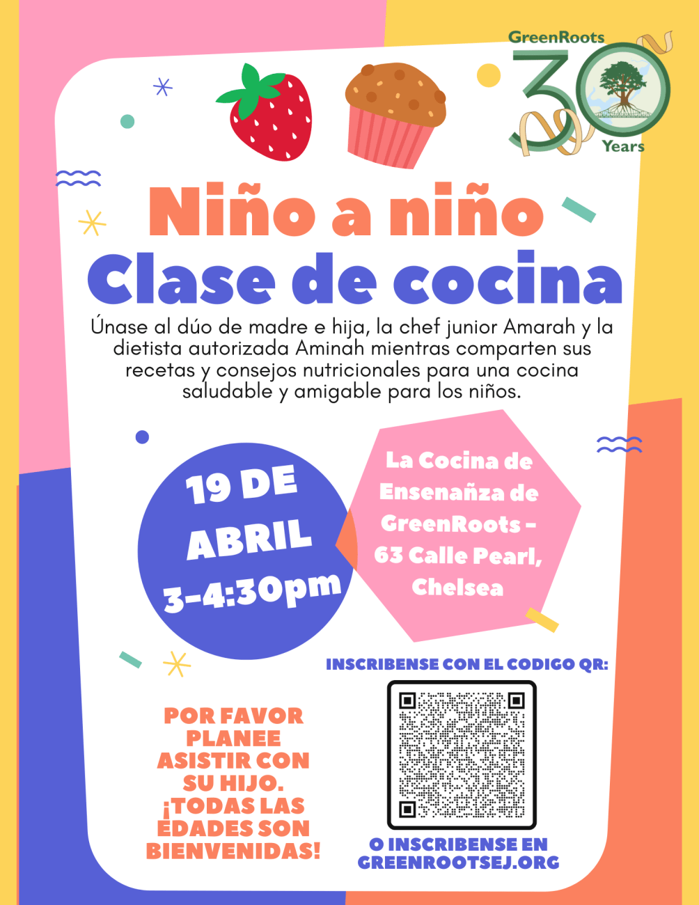 Volante con la información del evento.