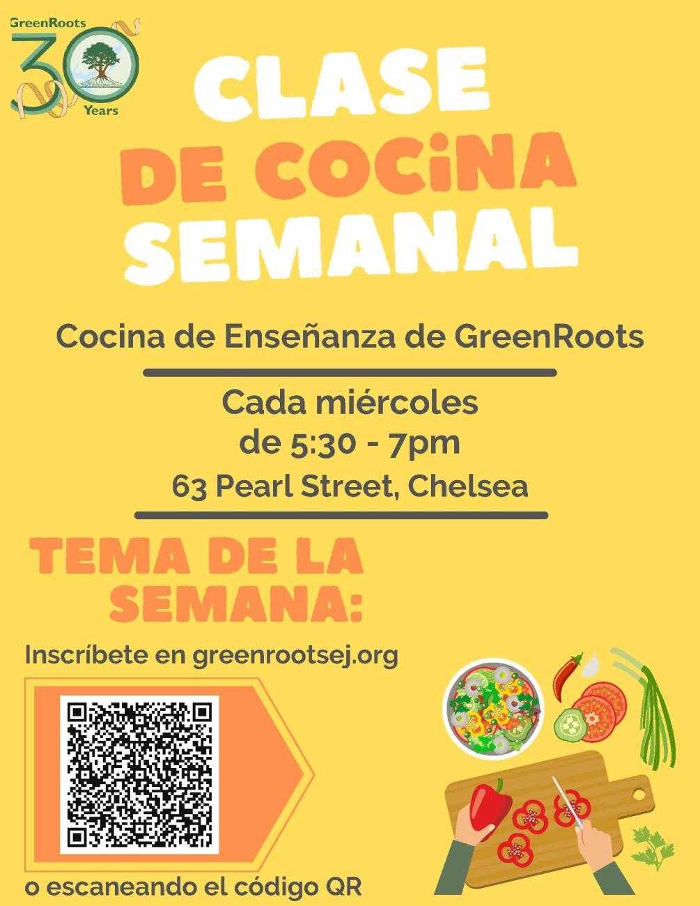 Volante con la información del evento.