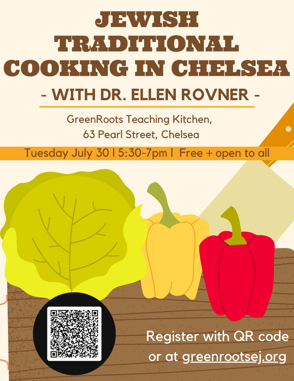 jewish traditional cooking flyer