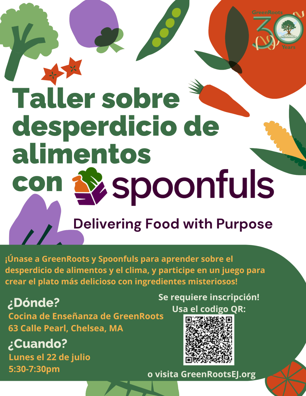 Volante con la información del evento.