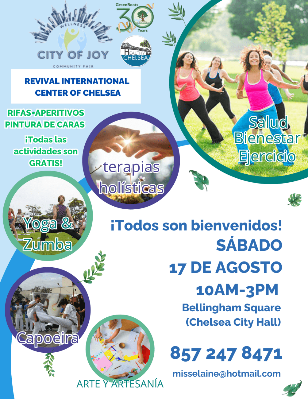 Volante con la información del evento.