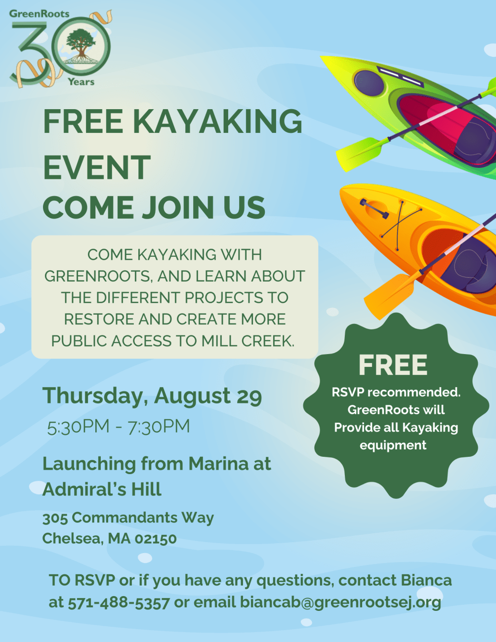 Flyer with visual information about the event.