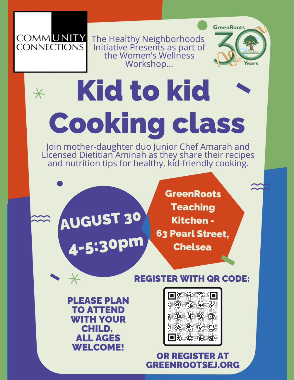 Flyer with visual information about the event.