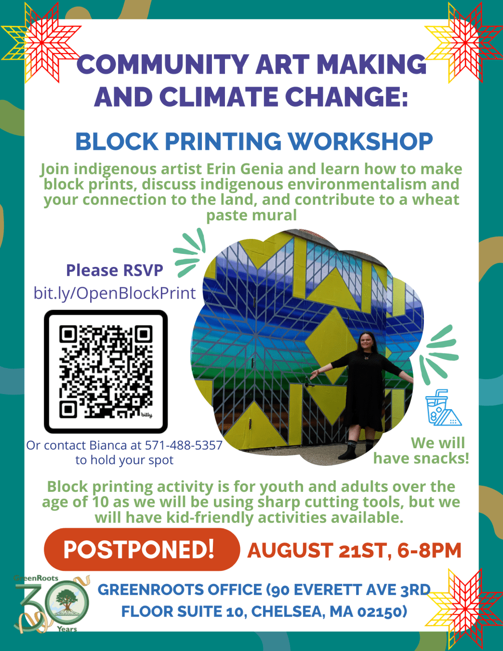 Flyer with visual information about the event.