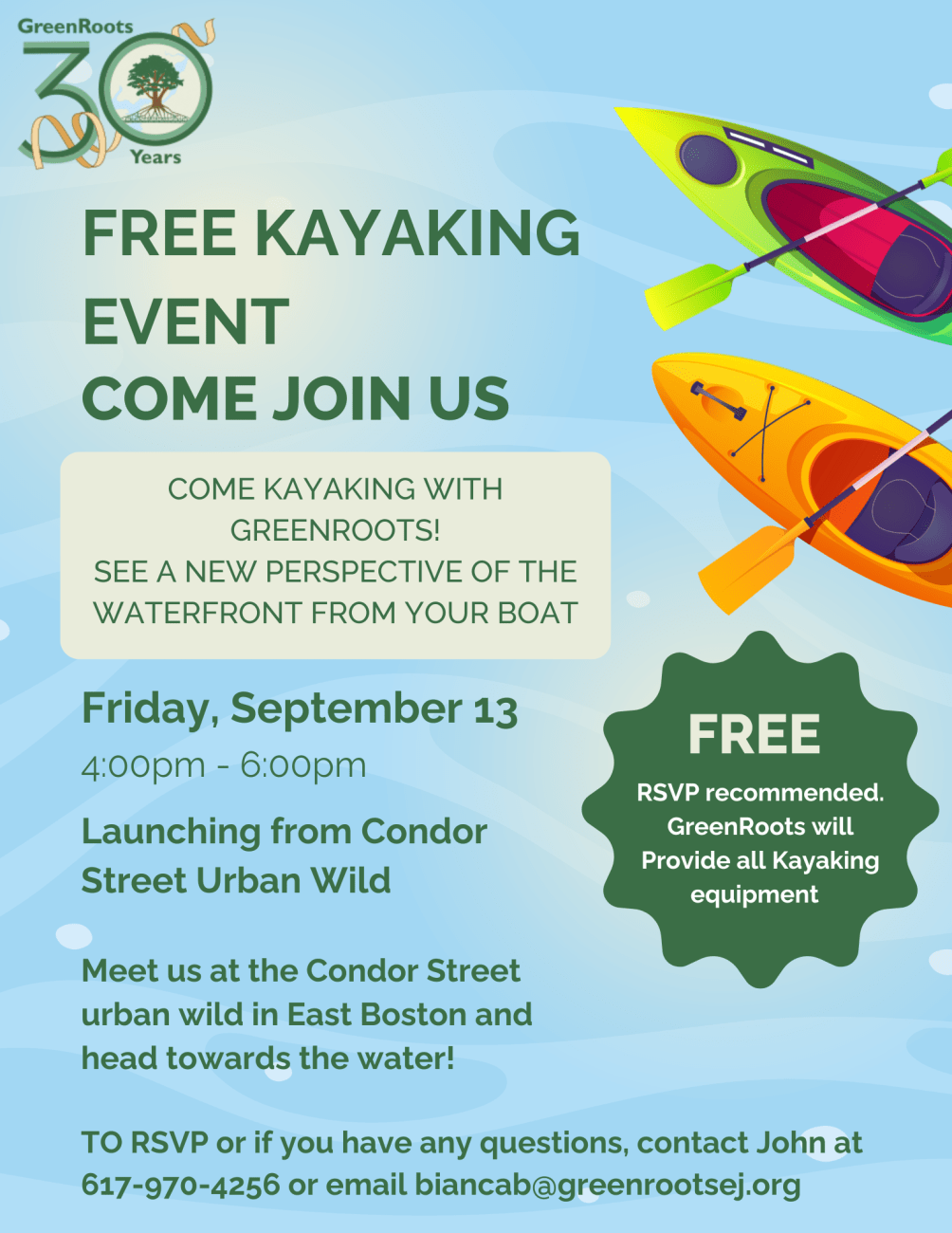 Flyer with visual information about the event.