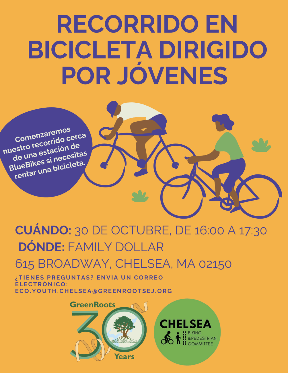 Volante con la información del evento.