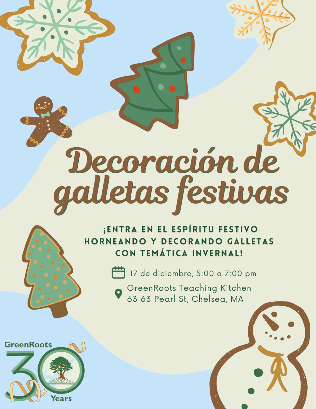 Volante con la información del evento.