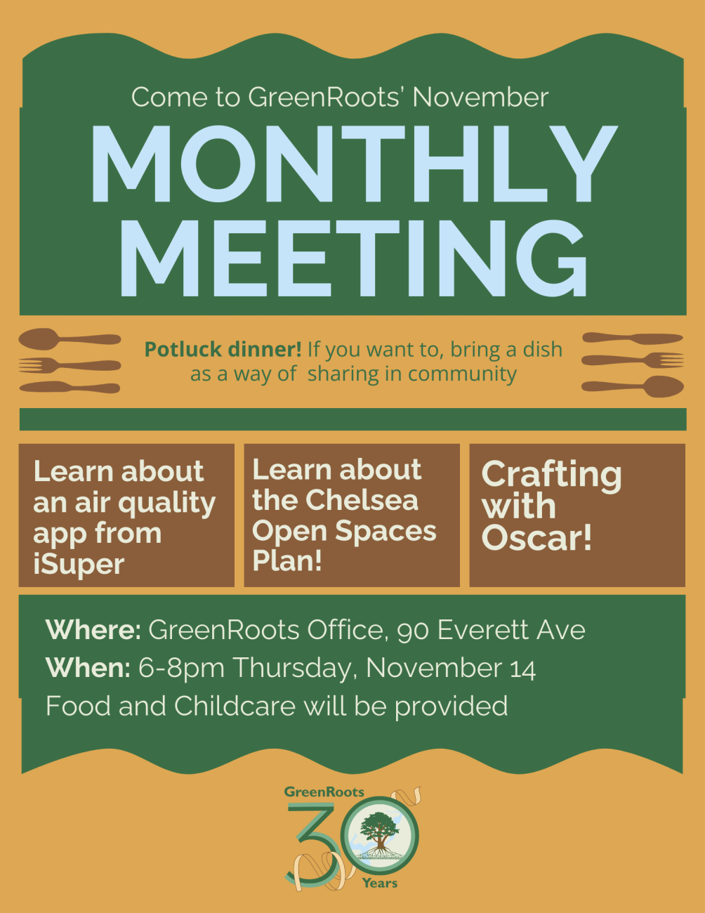Flyer with visual information about the event.