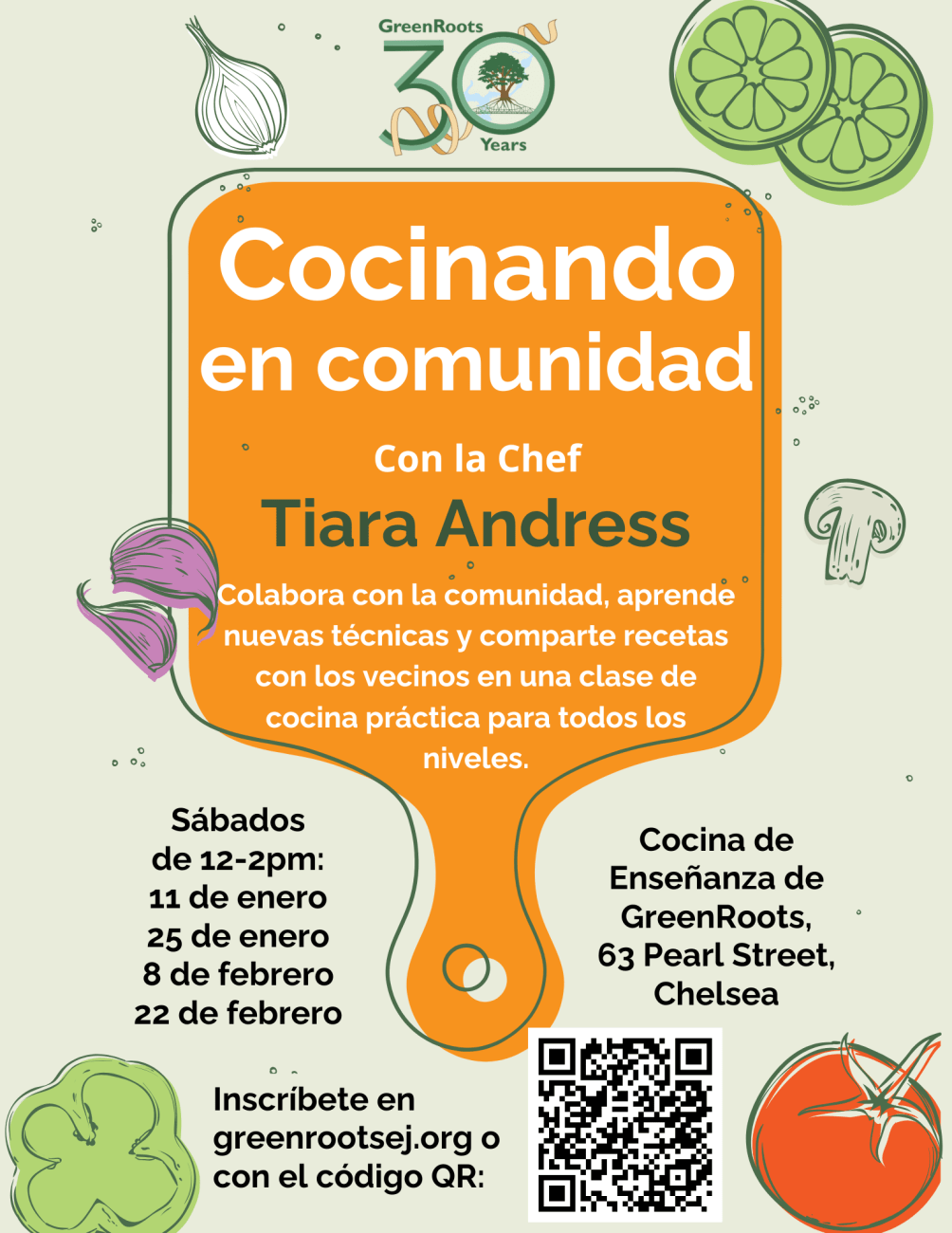 Volante con la información del evento.