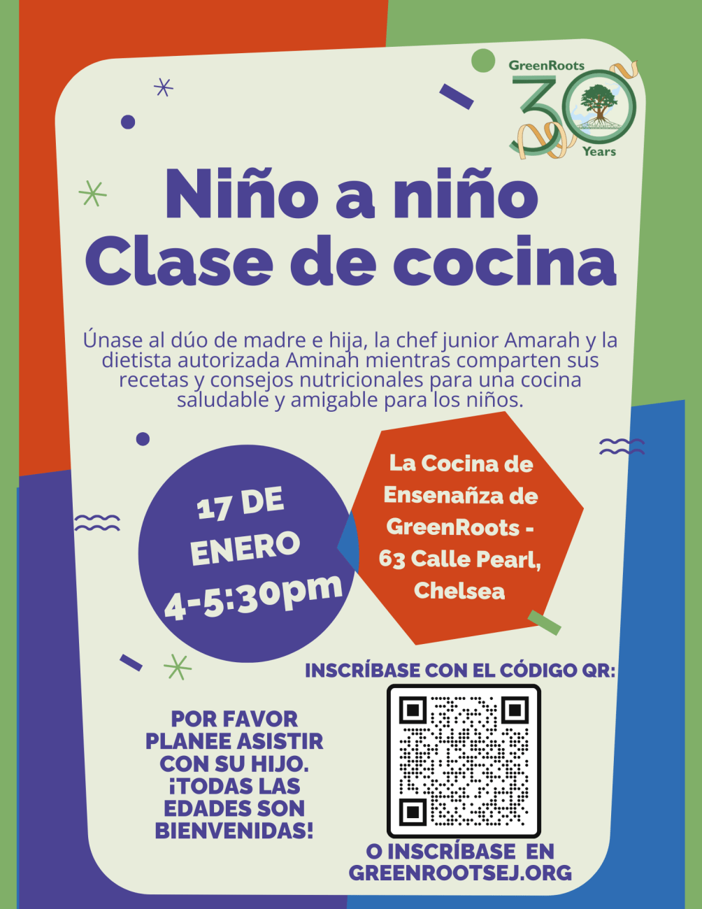 Volante con la información del evento.