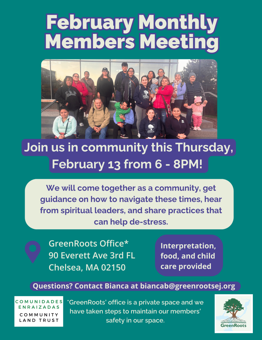 Flyer with visual information about the event.