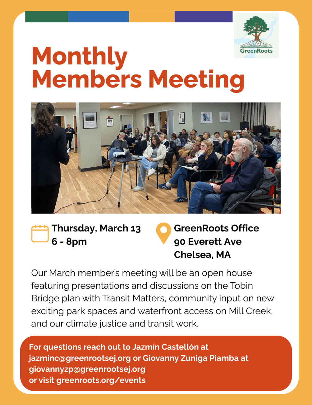 Flyer with visual information about the event.
