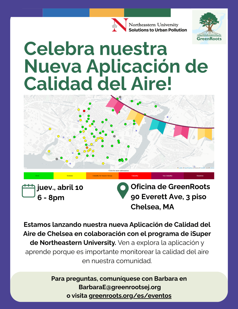 Volante con la información del evento.