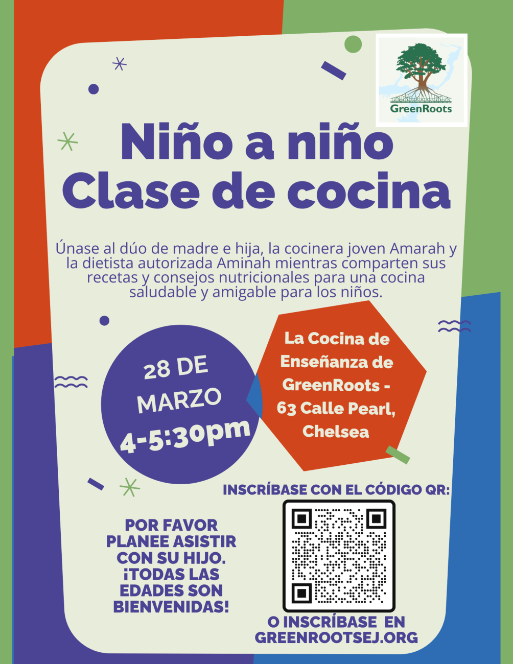 Volante con la información del evento.