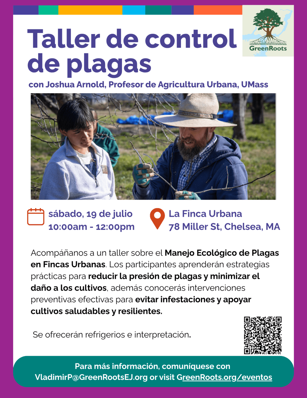 Volante con la información del evento.