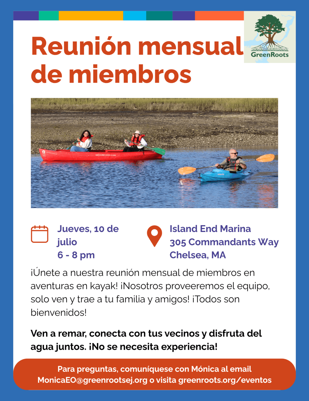 Volante con la información del evento.