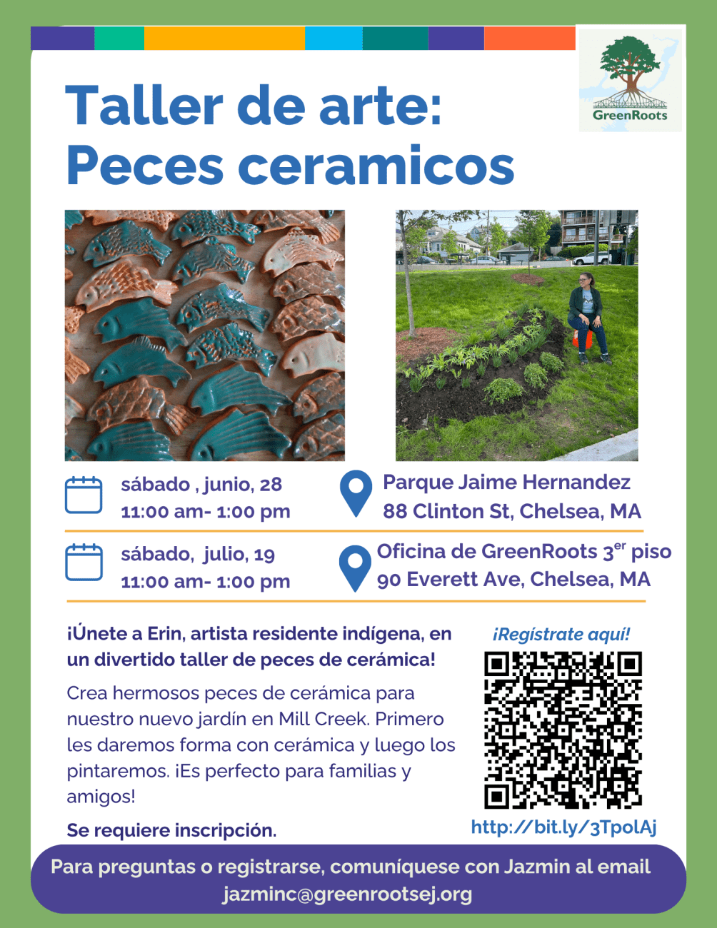 Volante con la información del evento.