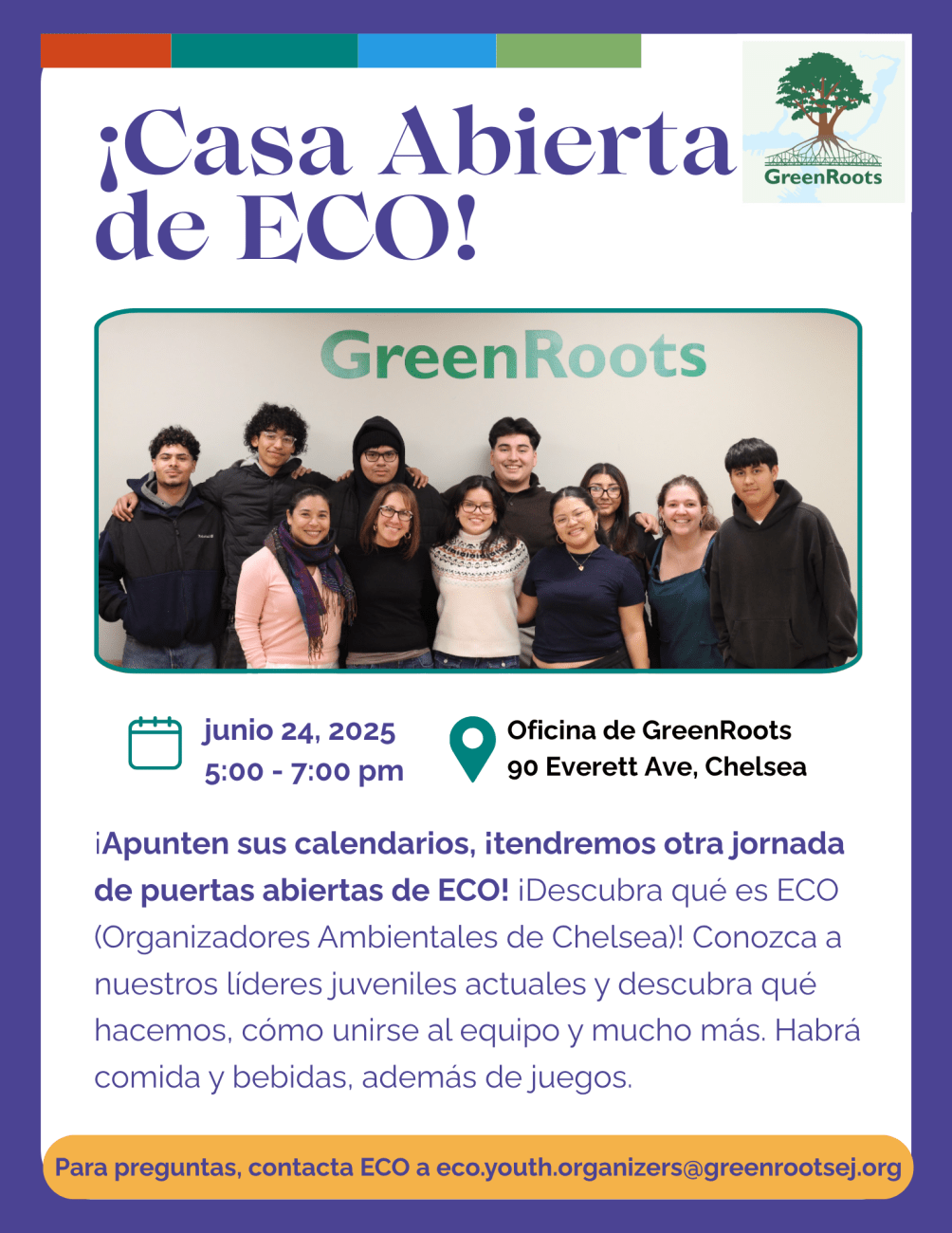 Volante con la información del evento.
