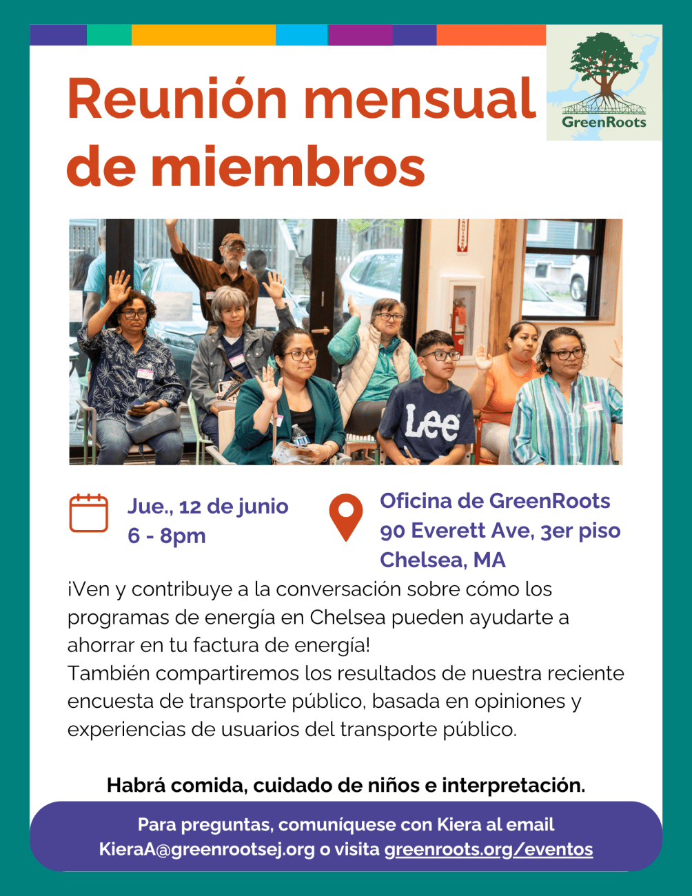 Volante con la información del evento.