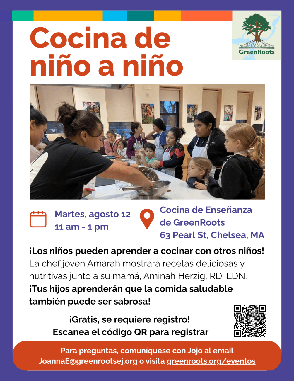 Volante con la información del evento.