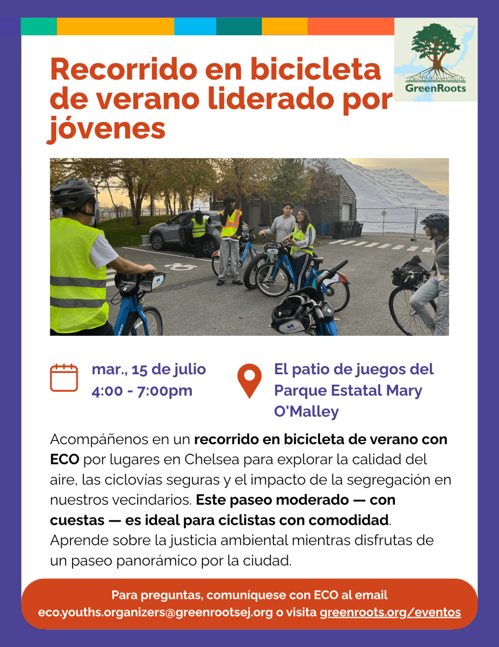 Volante con la información del evento.