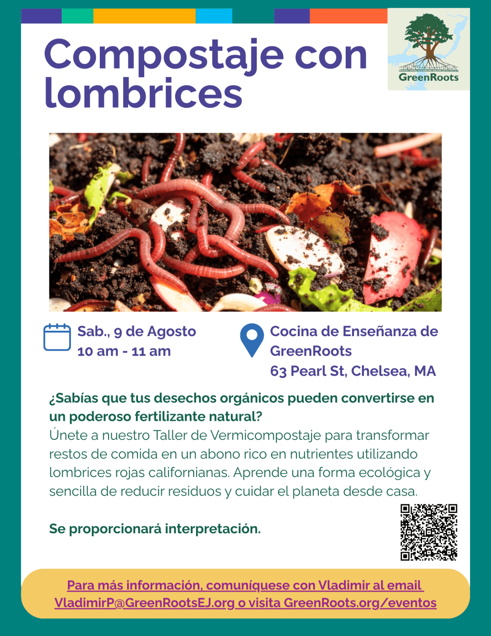 Volante con la información del evento.