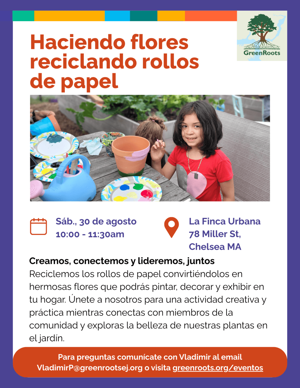 Volante con la información del evento.