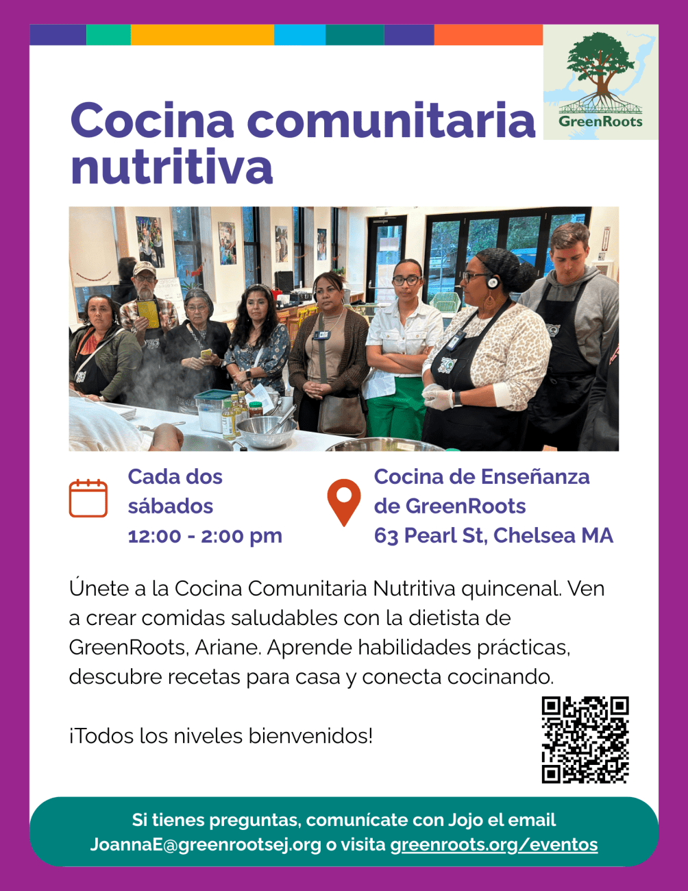 Volante con la información del evento.