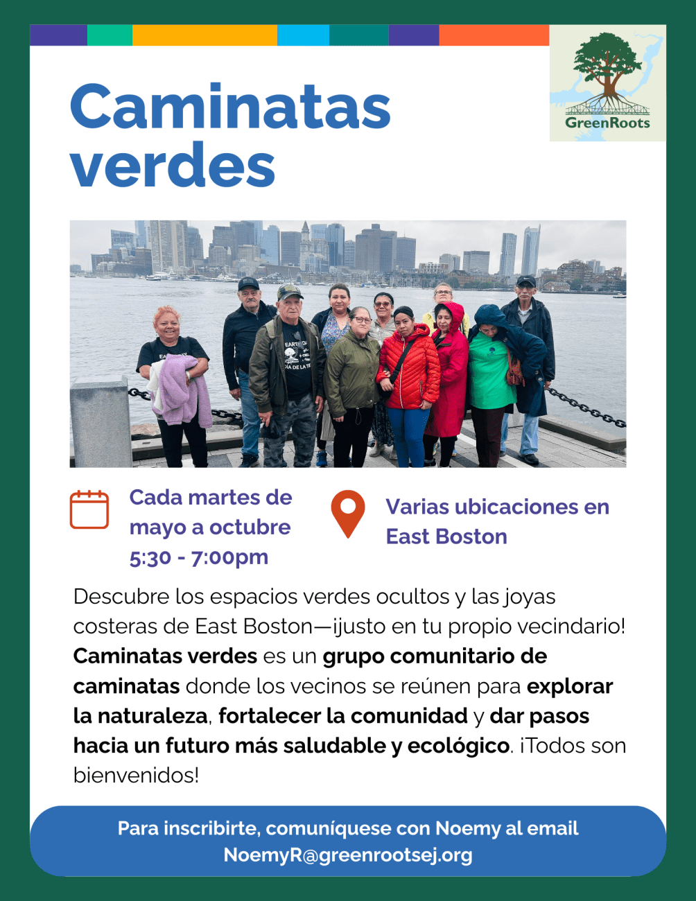 Volante con la información del evento.
