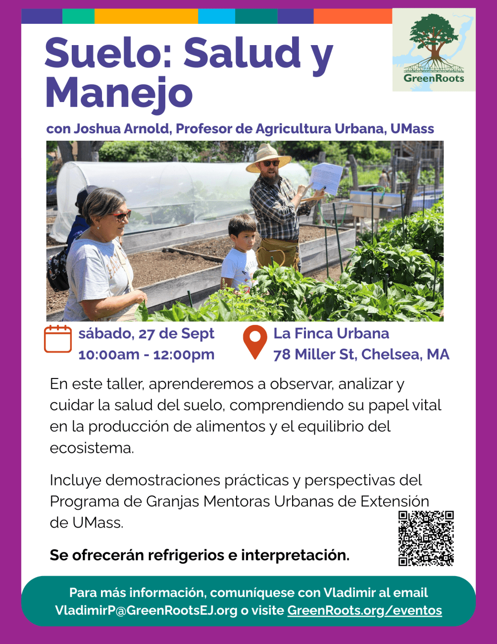 Volante con la información del evento.