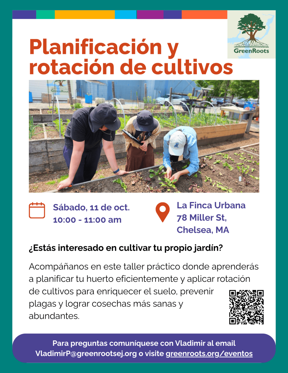 Volante con la información del evento.