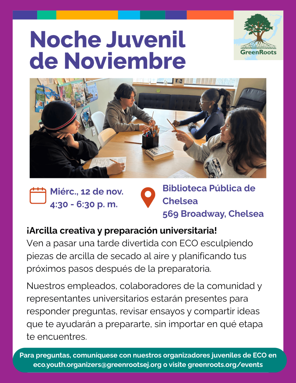 Volante con la información del evento.