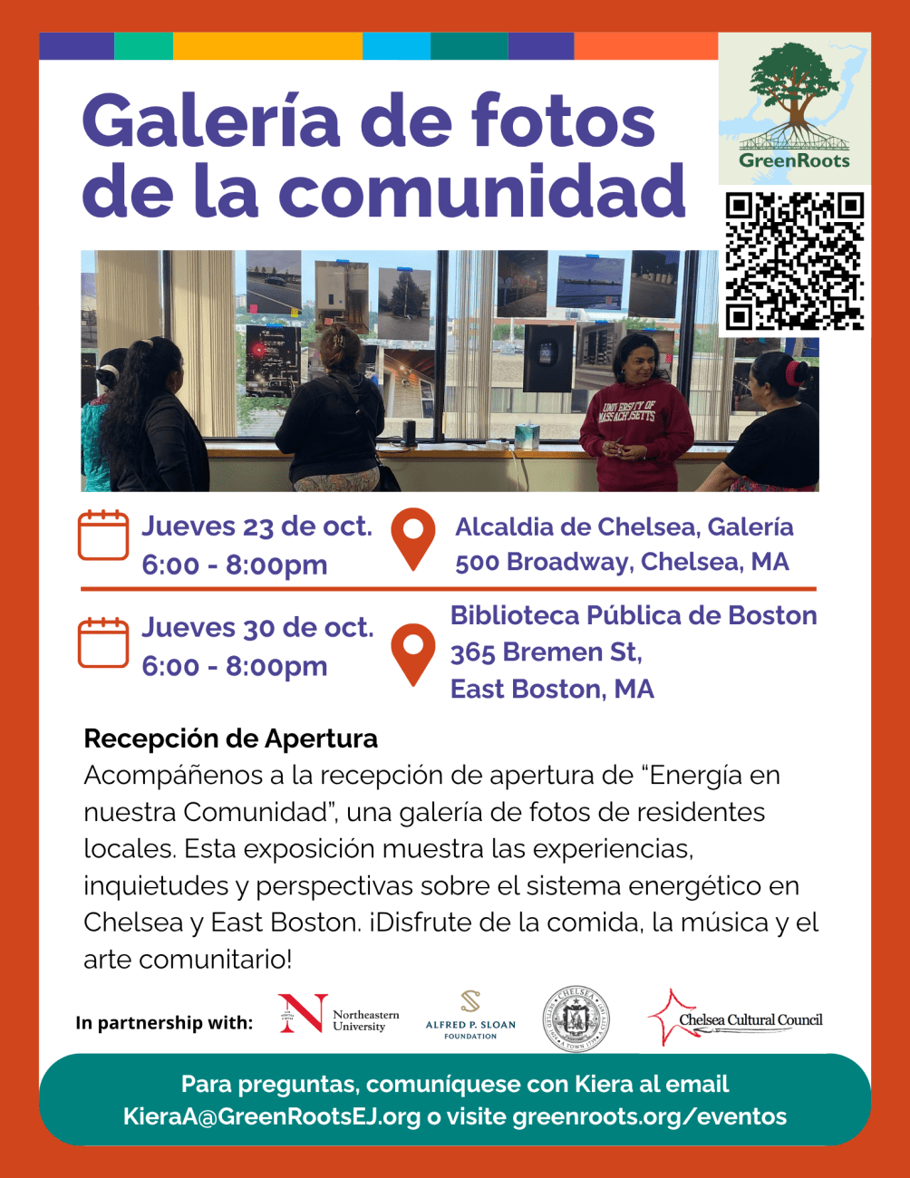 Volante con la información del evento.