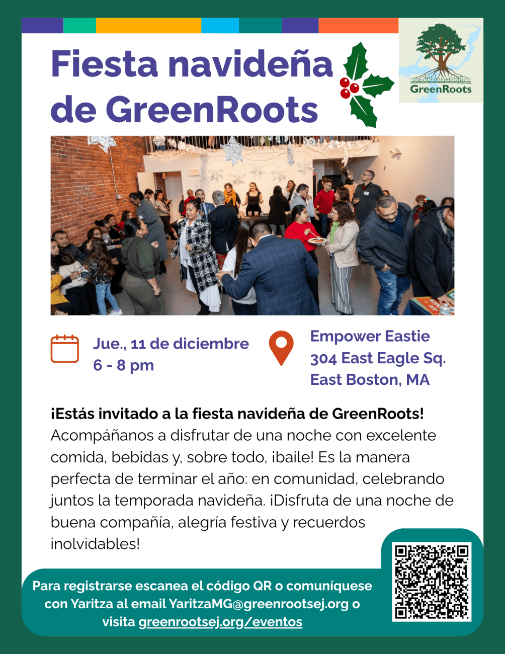Volante con la información del evento.