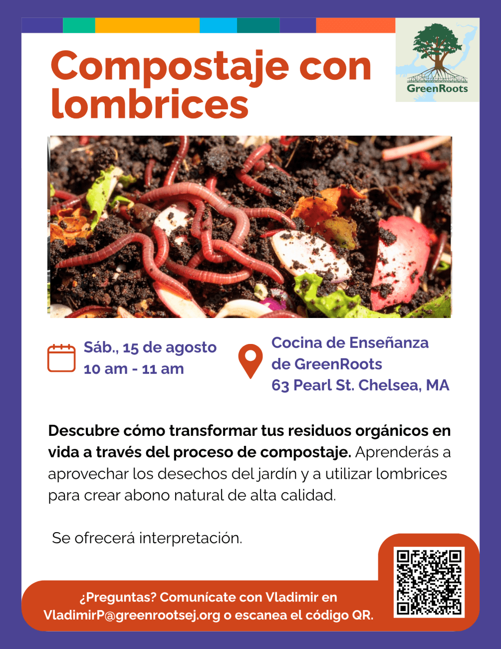 Volante con la información del evento.
