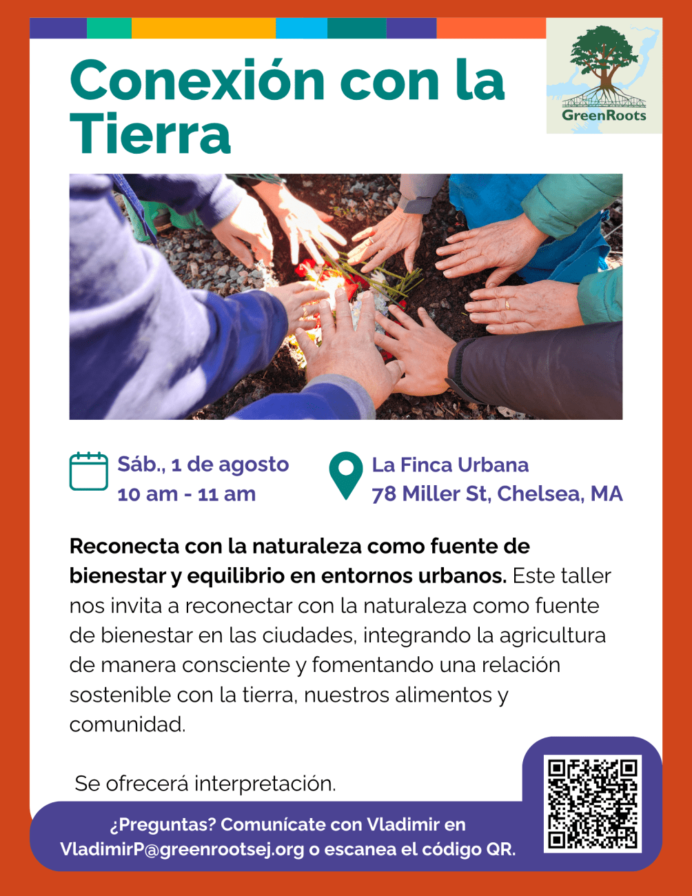 Volante con la información del evento.