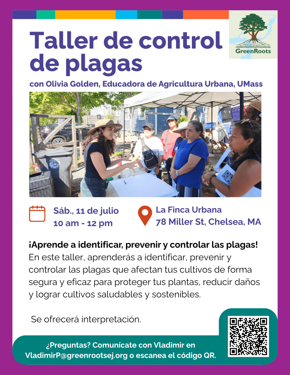 Volante con la información del evento.
