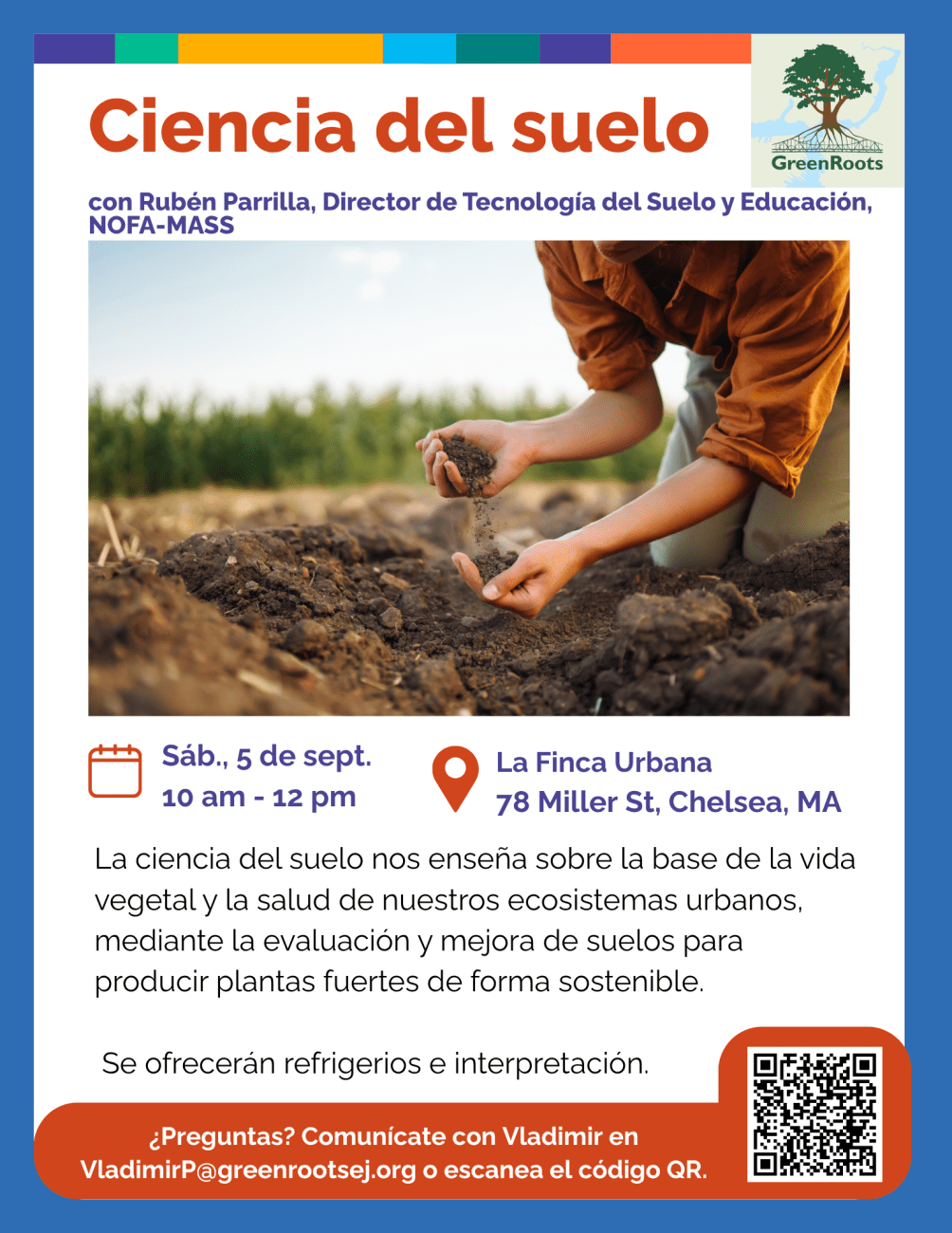 Volante con la información del evento.