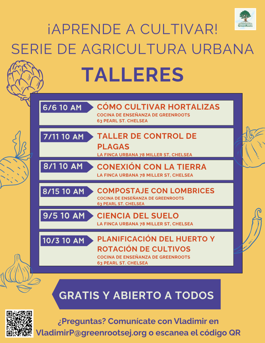 Volante con la información del evento.