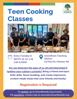 Teen Cooking Class Flyer