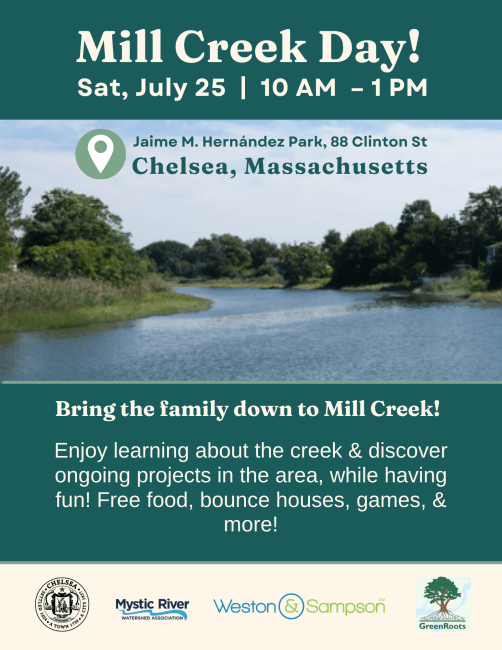 flyer for Mill Creek Day showing the creek